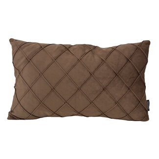NOVÉE Velvet Cross Braun Kissenbezug | 30x50 cm | Samt/Polyester