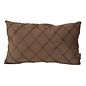 Velvet Cross Bruin Kussenhoes | 30x50 cm | Velvet/Polyester