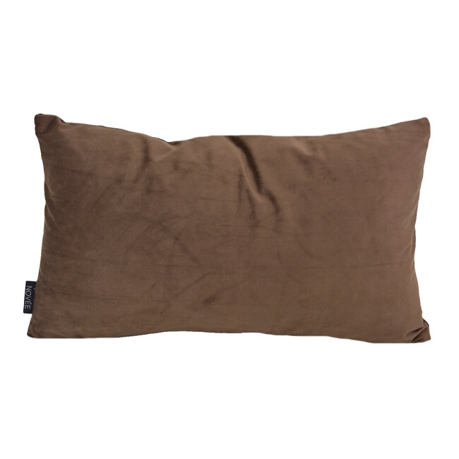Velvet Cross Bruin | 30 x 50 cm | Kussenhoes | Velvet/Polyester