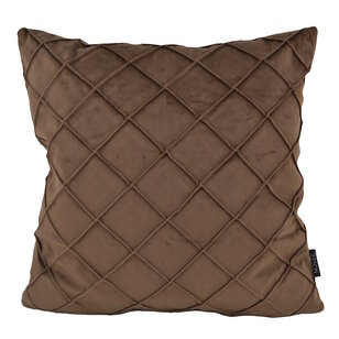 Sierkussen Velvet Cross Bruin | 45 x 45 cm | Velvet/Polyester