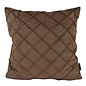 Sierkussen Velvet Cross Bruin | 45 x 45 cm | Velvet/Polyester