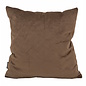 Sierkussen Velvet Cross Bruin | 45 x 45 cm | Velvet/Polyester