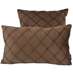 Sierkussen Velvet Cross Bruin | 45 x 45 cm | Velvet/Polyester