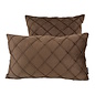 Sierkussen Velvet Cross Bruin | 45 x 45 cm | Velvet/Polyester