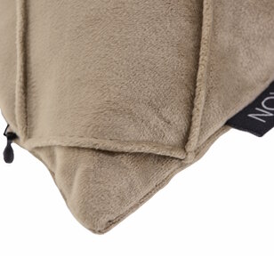 Velvet Cross Taupe Kussenhoes | 30x50 cm | Velvet/Polyester