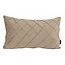 NOVÉE Velvet Cross Taupe Kussenhoes | 30x50 cm | Velvet/Polyester