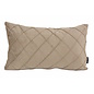 Velvet Cross Taupe Kussenhoes | 30x50 cm | Velvet/Polyester