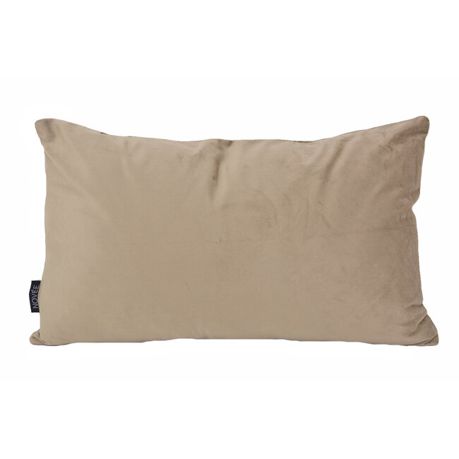 Velvet Cross Taupe Kussenhoes | 30x50 cm | Velvet/Polyester