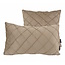 Velvet Cross Taupe Kissenbezug | 30x50 cm | Samt/Polyester