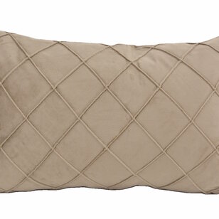 Sierkussen Velvet Cross Taupe | 30 x 50 cm | Velvet/Polyester
