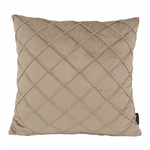 Velvet Cross Taupe Kissenbezug | 45x45 cm | Samt/Polyester