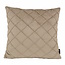 Velvet Cross Taupe Kussenhoes | 45x45 cm | Velvet/Polyester