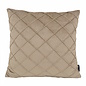Velvet Cross Taupe Kissenbezug | 45x45 cm | Samt/Polyester