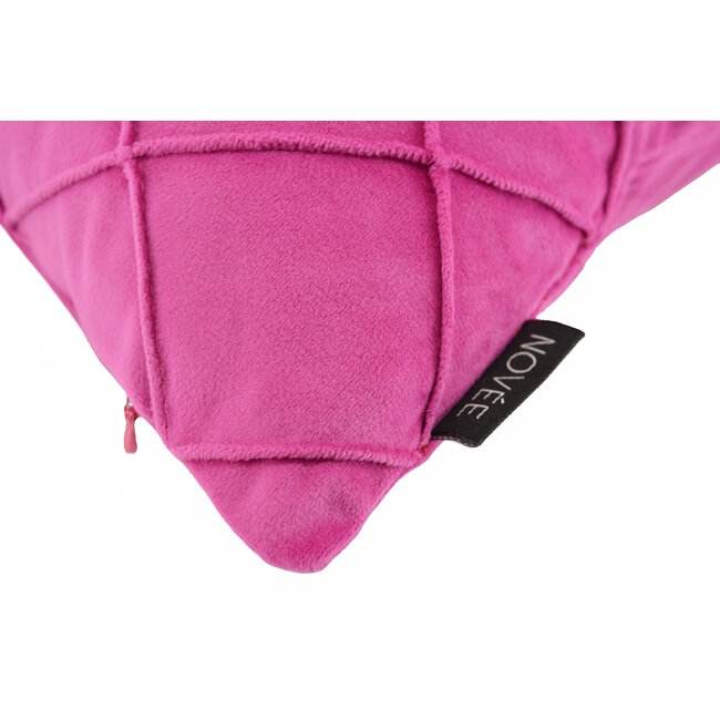 Velvet Cross Roze Kussenhoes | 30x50 cm | Velvet/Polyester