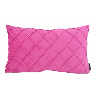 NOVÉE Velvet Cross Rosa Kissenbezug | 30x50 cm | Samt/Polyester