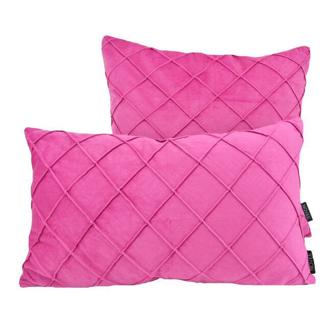 Velvet Cross Rosa Kissenbezug | 30x50 cm | Samt/Polyester