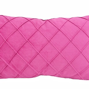 Sierkussen Velvet Cross Roze | 30 x 50 cm | Velvet/Polyester