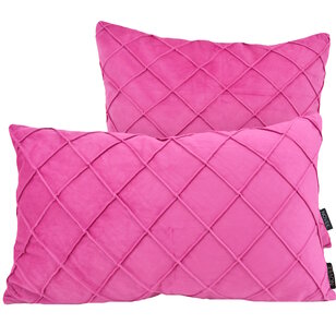 Sierkussen Velvet Cross Roze | 30 x 50 cm | Velvet/Polyester