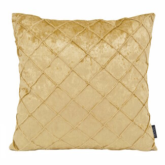 NOVÉE Velvet Cross Gold Kissenbezug | 45x45 cm | Samt/Polyester