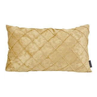 NOVÉE Velvet Cross Gold Kissenbezug | 30x50 cm | Samt/Polyester