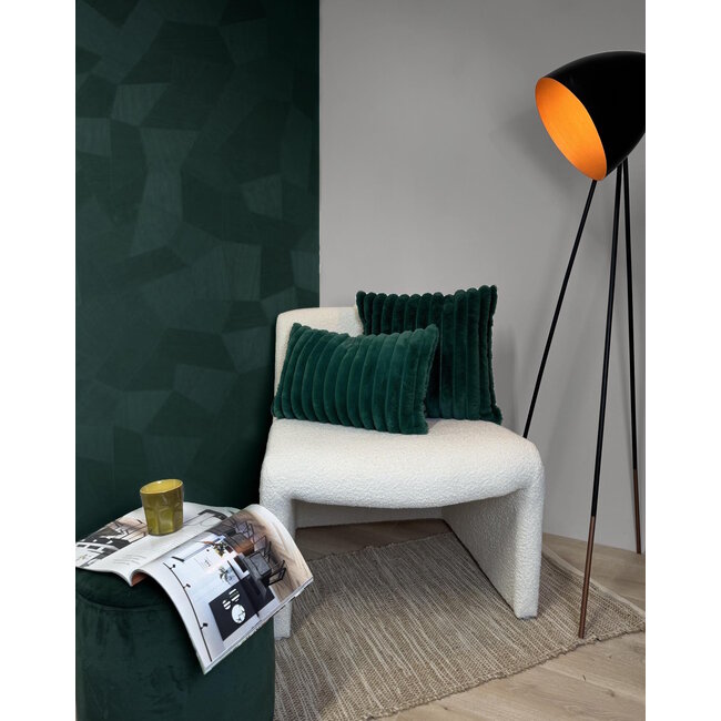 Rosie Rib Groen Kussenhoes | 30x50 cm | Polyester