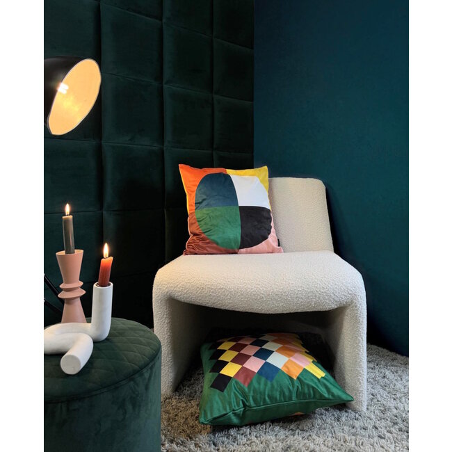 Sierkussen Velvet Retro #1 | 45 x 45 cm | Polyester