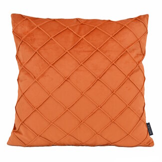 NOVÉE Velvet Cross Terracotta Kissenbezug | 45x45 cm | Samt/Polyester