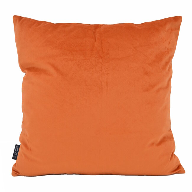 Sierkussen Velvet Cross Terracotta | 45 x 45 cm | Velvet/Polyester