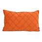 Velvet Cross Terracotta Kussenhoes | 30x50 cm | Velvet/Polyester