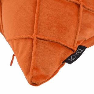 Sierkussen Velvet Cross Terracotta | 30 x 50 cm | Velvet/Polyester
