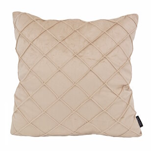 Velvet Cross Beige Kussenhoes | 45x45 cm | Velvet/Polyester