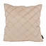 NOVÉE Velvet Cross Beige Kissenbezug | 45x45 cm | Samt/Polyester