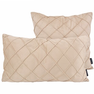 Velvet Cross Beige Kussenhoes | 45x45 cm | Velvet/Polyester