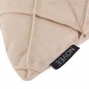 Velvet Cross Beige Kussenhoes | 30x50 cm | Velvet/Polyester