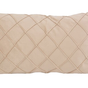 Velvet Cross Beige Kussenhoes | 30x50 cm | Velvet/Polyester