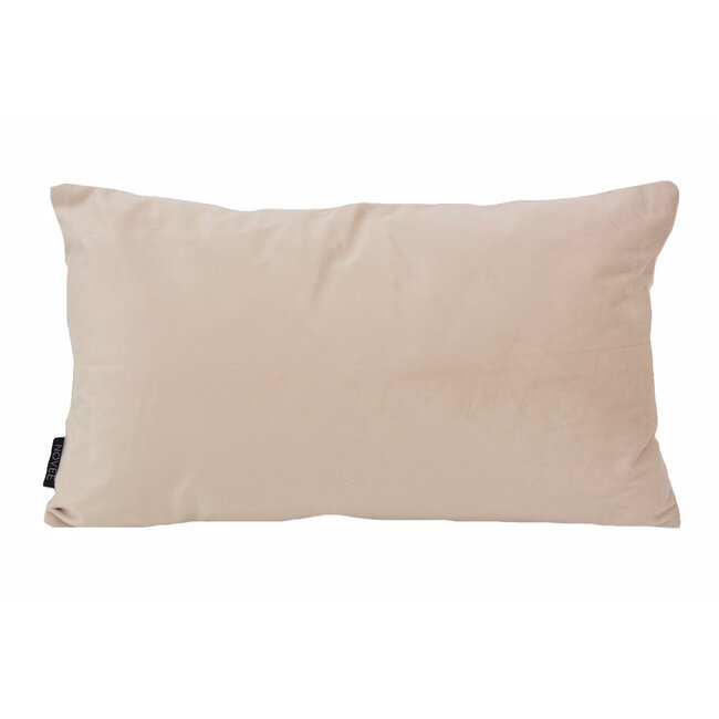 Velvet Cross Beige Kissenbezug | 30x50 cm | Samt/Polyester