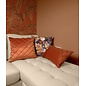 Velvet Cross Terracotta Kussenhoes | 45x45 cm | Velvet/Polyester