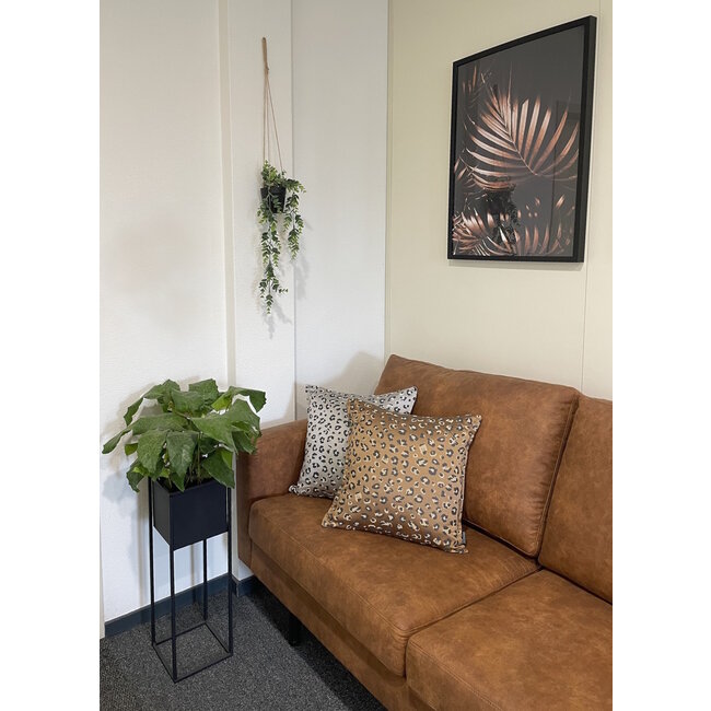 Jacquard Leopard Silver | 45 x 45 cm | Kussenhoes | Polyester