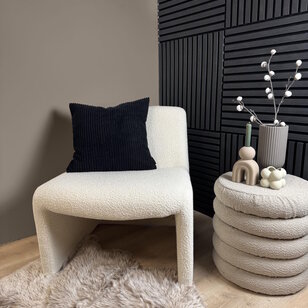 Corduroy Zwart Kussenhoes | 45x45 cm | Polyester