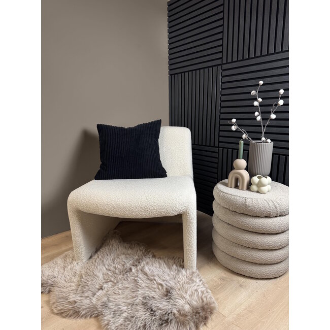 Corduroy Zwart | 45 x 45 cm | Kussenhoes | Polyester