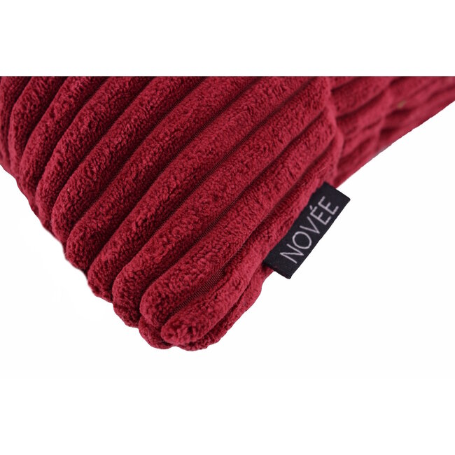 Corduroy Dunkelrot Kissenbezug | 45x45 cm | Polyester