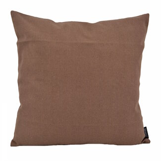 Gek op kussens! Uni Donkerbruin | 45 x 45 cm | Kussenhoes | Katoen/Polyester