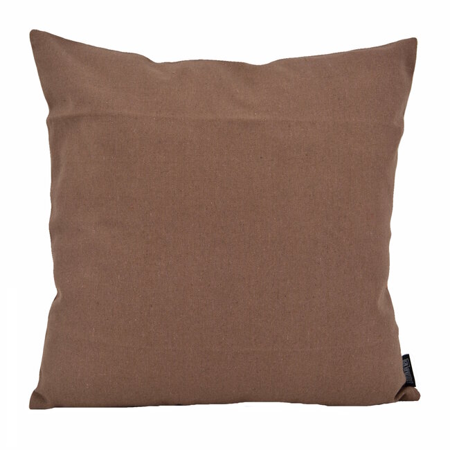 Sierkussen Uni Donkerbruin | 45 x 45 cm | Katoen/Polyester