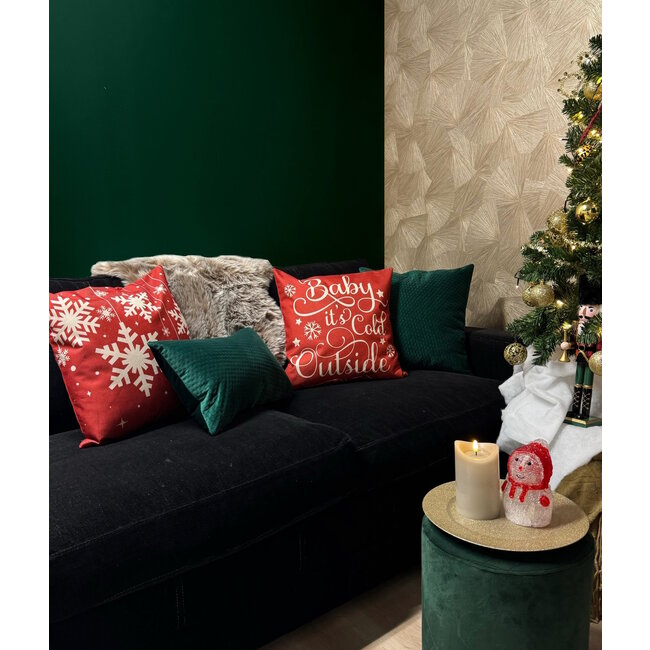 Sneeuwvlokken Kussenhoes | 45x45 cm | Katoen/Linnen