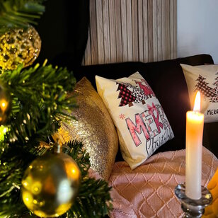 Shiny Glitter Gold | 45 x 45 cm | Kussenhoes | Polyester