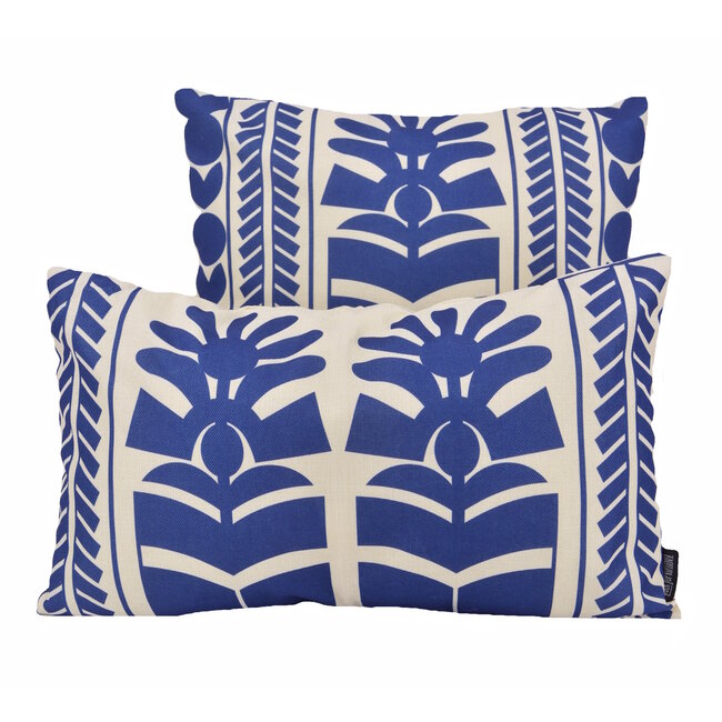 Tova Blau Kissenbezug | 45x45 cm | Baumwolle/Leinen