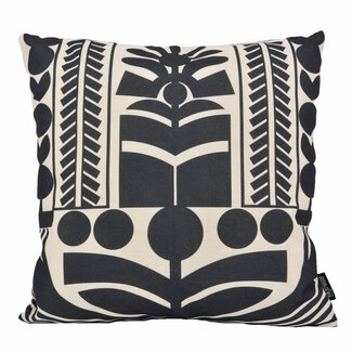 Gek op kussens! Tova Zwart Kussenhoes | 45x45 cm | Katoen/Linnen