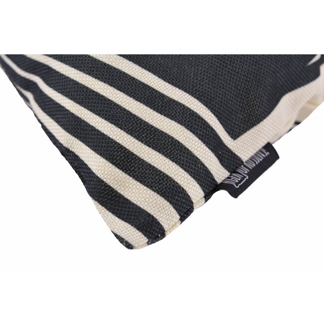 Tova Zwart Kussenhoes | 45x45 cm | Katoen/Linnen