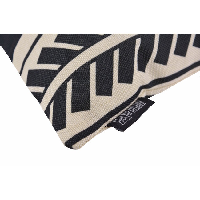 Tova Schwarz Kissenbezug | 30x50 cm | Baumwolle/Leinen