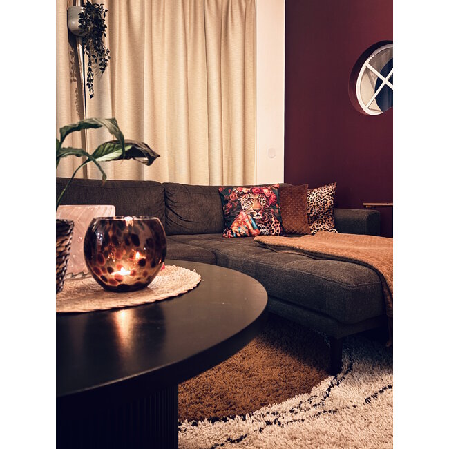 Flower Leopard #1 | 45 x 45 cm | Kussenhoes | Katoen/Polyester